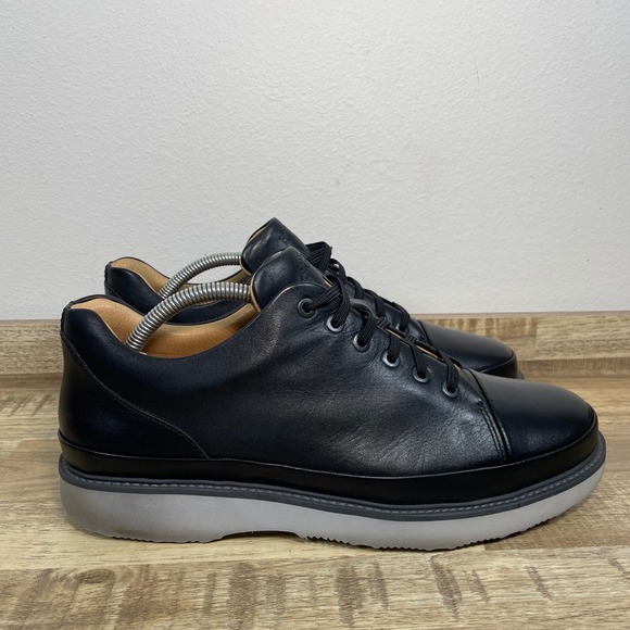 samuel hubbard Other - Samuel Hubbard Dress Fast Mens Black Leather Vibram Sole Sneakers Shoe 10 EUC